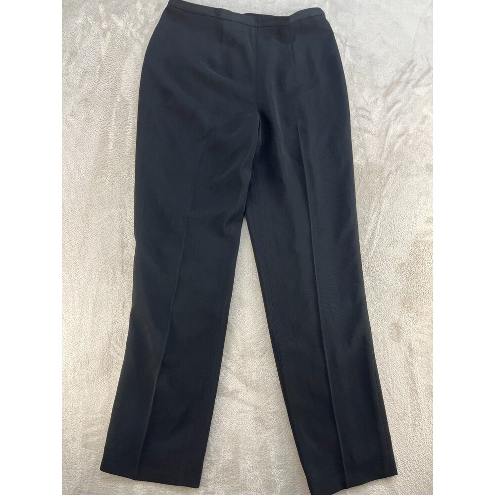 Worth Dress Pants Womens 8 Pull-On Black Pleated Career Preppy Business